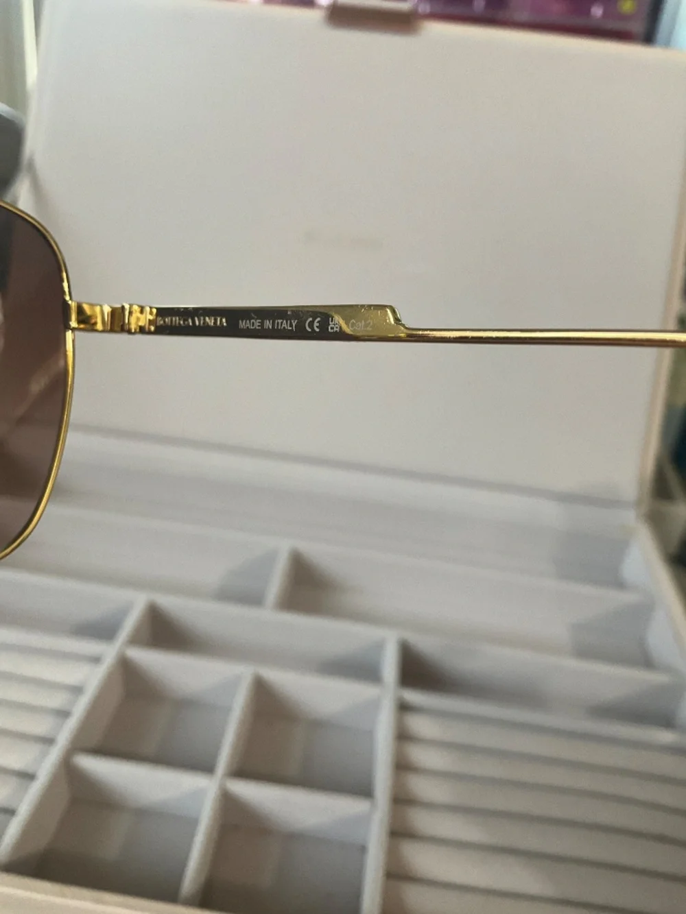 BOTTEGA VENETA SUNGLASSES UNISEX GOLD BV0305SA-001
